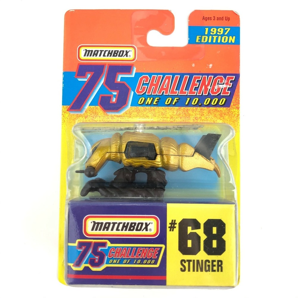 Matchbox 75 Challenge Stinger Bee‎ Helicopter Gold Diecast 1/64 Limited 1/10000